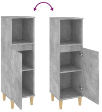 Badschrank Betongrau 30x30x100 cm Holzwerkstoff