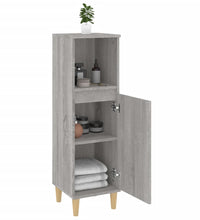 Badschrank Grau Sonoma 30x30x100 cm Holzwerkstoff