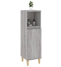 Badschrank Grau Sonoma 30x30x100 cm Holzwerkstoff