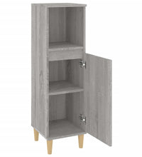 Badschrank Grau Sonoma 30x30x100 cm Holzwerkstoff