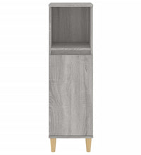 Badschrank Grau Sonoma 30x30x100 cm Holzwerkstoff