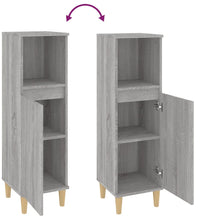 Badschrank Grau Sonoma 30x30x100 cm Holzwerkstoff