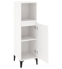Badschrank Weiß 30x30x100 cm Holzwerkstoff