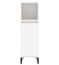 Badschrank Weiß 30x30x100 cm Holzwerkstoff