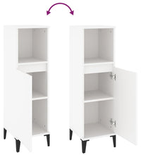 Badschrank Weiß 30x30x100 cm Holzwerkstoff