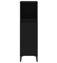 Badschrank Schwarz 30x30x100 cm Holzwerkstoff