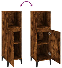 Badschrank Räuchereiche 30x30x100 cm Holzwerkstoff