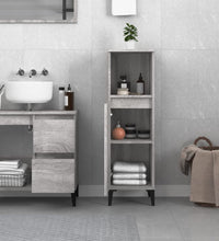 Badschrank Grau Sonoma 30x30x100 cm Holzwerkstoff