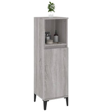 Badschrank Grau Sonoma 30x30x100 cm Holzwerkstoff