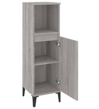 Badschrank Grau Sonoma 30x30x100 cm Holzwerkstoff