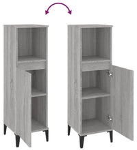 Badschrank Grau Sonoma 30x30x100 cm Holzwerkstoff