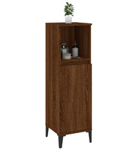 Badschrank Braun Eichen-Optik 30x30x100 cm Holzwerkstoff