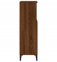 Badschrank Braun Eichen-Optik 30x30x100 cm Holzwerkstoff
