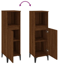 Badschrank Braun Eichen-Optik 30x30x100 cm Holzwerkstoff