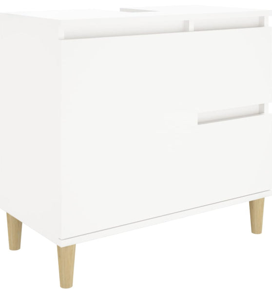 Badschrank Weiß 65x33x60 cm Holzwerkstoff
