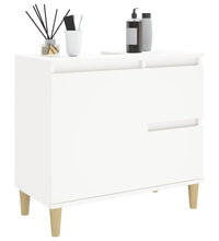 Badschrank Weiß 65x33x60 cm Holzwerkstoff