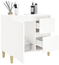 Badschrank Weiß 65x33x60 cm Holzwerkstoff