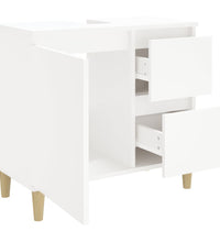 Badschrank Weiß 65x33x60 cm Holzwerkstoff