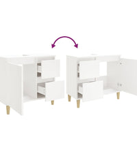 Badschrank Weiß 65x33x60 cm Holzwerkstoff