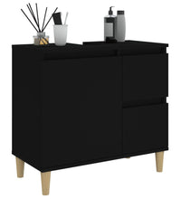Badschrank Schwarz 65x33x60 cm Holzwerkstoff
