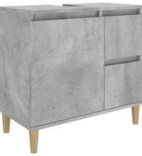 Badschrank Betongrau 65x33x60 cm Holzwerkstoff