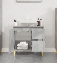 Badschrank Betongrau 65x33x60 cm Holzwerkstoff