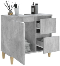 Badschrank Betongrau 65x33x60 cm Holzwerkstoff