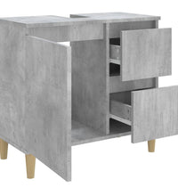 Badschrank Betongrau 65x33x60 cm Holzwerkstoff