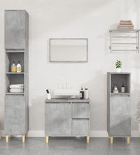 Badschrank Betongrau 65x33x60 cm Holzwerkstoff