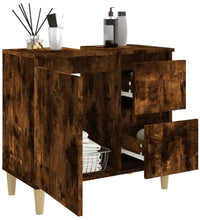 Badschrank Räuchereiche 65x33x60 cm Holzwerkstoff