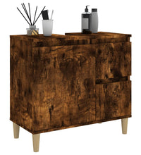 Badschrank Räuchereiche 65x33x60 cm Holzwerkstoff