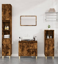 Badschrank Räuchereiche 65x33x60 cm Holzwerkstoff