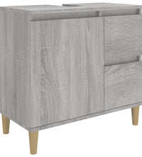 Badschrank Grau Sonoma 65x33x60 cm Holzwerkstoff