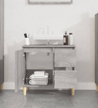 Badschrank Grau Sonoma 65x33x60 cm Holzwerkstoff