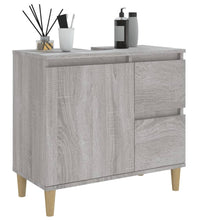 Badschrank Grau Sonoma 65x33x60 cm Holzwerkstoff