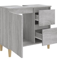Badschrank Grau Sonoma 65x33x60 cm Holzwerkstoff