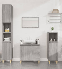 Badschrank Grau Sonoma 65x33x60 cm Holzwerkstoff