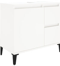 Badschrank Weiß 65x33x60 cm Holzwerkstoff