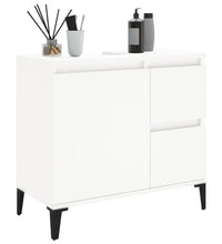 Badschrank Weiß 65x33x60 cm Holzwerkstoff