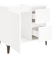 Badschrank Weiß 65x33x60 cm Holzwerkstoff