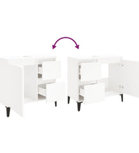Badschrank Weiß 65x33x60 cm Holzwerkstoff