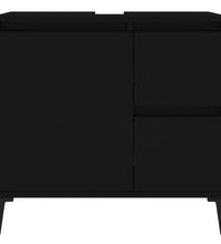 Badschrank Schwarz 65x33x60 cm Holzwerkstoff