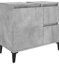 Badschrank Betongrau 65x33x60 cm Holzwerkstoff