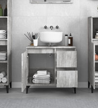 Badschrank Betongrau 65x33x60 cm Holzwerkstoff