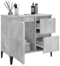 Badschrank Betongrau 65x33x60 cm Holzwerkstoff
