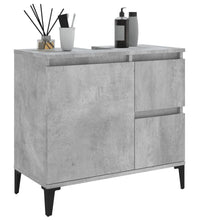 Badschrank Betongrau 65x33x60 cm Holzwerkstoff