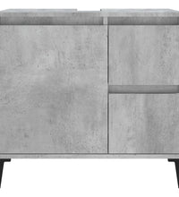 Badschrank Betongrau 65x33x60 cm Holzwerkstoff