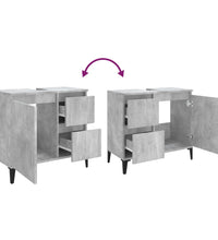 Badschrank Betongrau 65x33x60 cm Holzwerkstoff