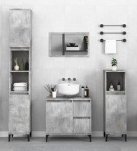 Badschrank Betongrau 65x33x60 cm Holzwerkstoff