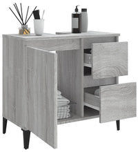 Badschrank Grau Sonoma 65x33x60 cm Holzwerkstoff